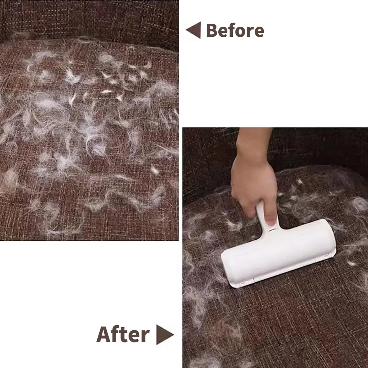 Hair remover roller cleaning car seats and furniture