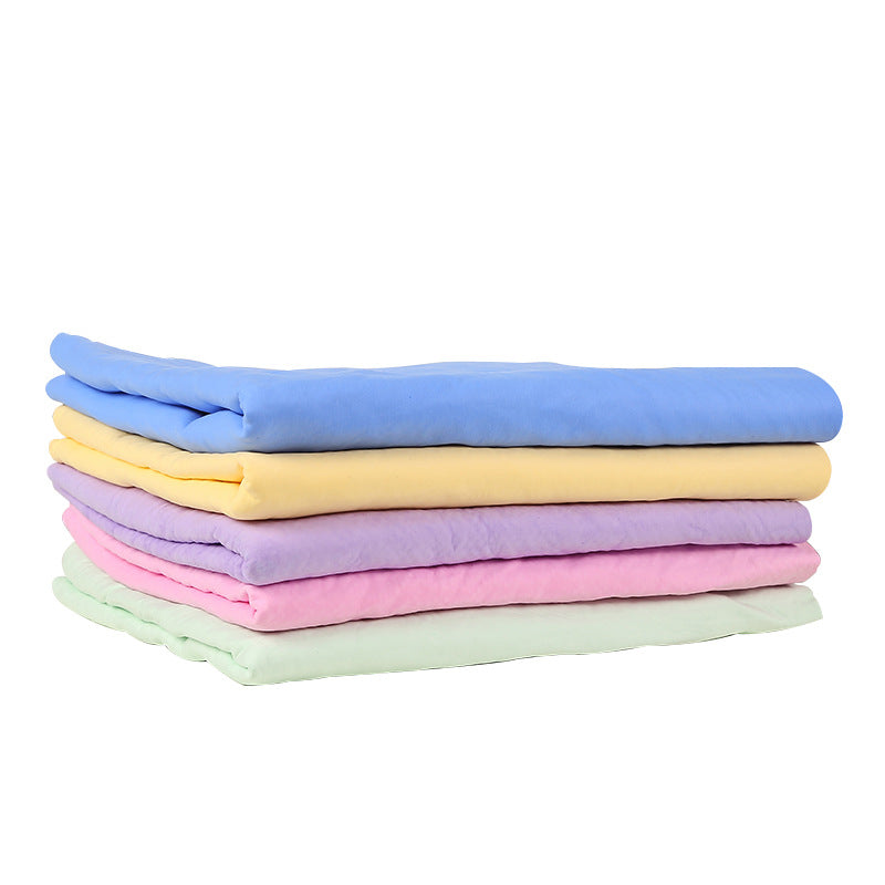 BuddyMutt quick-dry PVA chamois pet towel, stack of soft absorbent towels